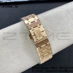 AP AP Royal Oak 37mm 15450 RG ZF 1:1 Best Edition Blue Textured Dial on SS Bracelet SA3120 Super Clone - Super Clone Watch | 1:1 Best Version