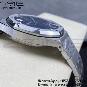 AP Royal Oak 41mm 15500 SS ZF 1:1 Best Edition Blue Textured Dial on SS Bracelet SA4302 Super Clone V3 - Super Clone Watch | 1:1 Best Version