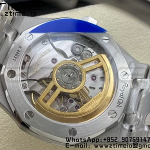 AP Royal Oak 41mm 15500 SS ZF 1:1 Best Edition Blue Textured Dial on SS Bracelet SA4302 Super Clone V3 - Super Clone Watch | 1:1 Best Version