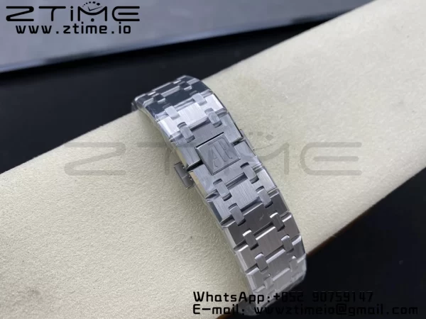 AP Royal Oak 41mm 15500 SS ZF 1:1 Best Edition Blue Textured Dial on SS Bracelet SA4302 Super Clone V3 - Super Clone Watch | 1:1 Best Version