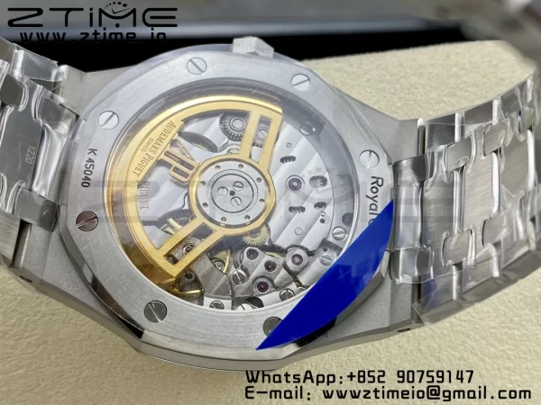 AP Royal Oak 41mm 15500 SS ZF 1:1 Best Edition White Textured Dial on SS Bracelet SA4302 Super Clone V3 - Super Clone Watch | 1:1 Best Version