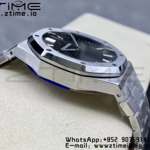 AP ロイヤルオーク 41mm 15500 SS ZF 1:1 ベストエディション ブラックテクスチャードダイヤルSSブレスレット SA4302 スーパークローン V3 - スーパークローンウォッチ｜1:1 ベストバージョン
