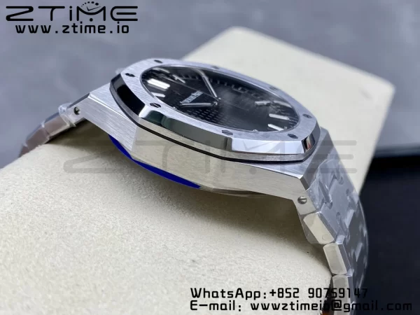 AP ロイヤルオーク 41mm 15500 SS ZF 1:1 ベストエディション ブラックテクスチャードダイヤルSSブレスレット SA4302 スーパークローン V3 - スーパークローンウォッチ｜1:1 ベストバージョン