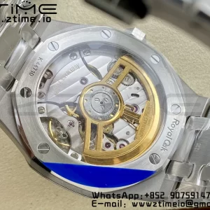 AP ロイヤルオーク 41mm 15500 SS ZF 1:1 ベストエディション ブラックテクスチャードダイヤルSSブレスレット SA4302 スーパークローン V3 - スーパークローンウォッチ｜1:1 ベストバージョン
