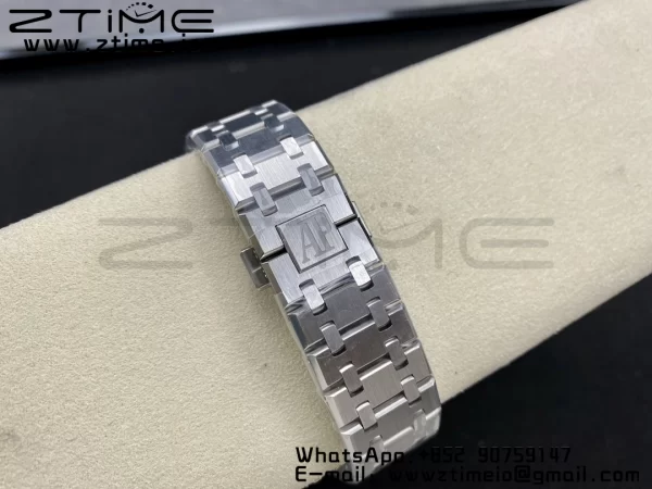 AP Royal Oak 41mm 15510 "50th Anniversary" SS ZF 1:1 Best Edition Cadran noir texturé sur bracelet SS A4302 - Super Clone Watch | 1:1 Best Version