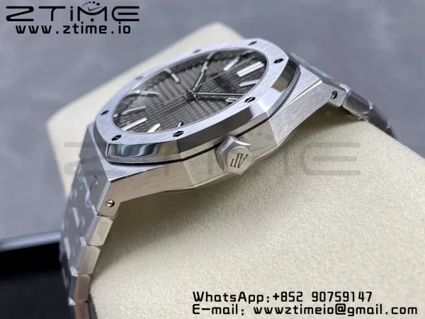 AP Royal Oak 41mm 15510 "50th Anniversary" SS ZF 1:1 Best Edition Gray Textured Dial on SS Bracelet A4302 - Super Clone Watch | 1:1 Best Version