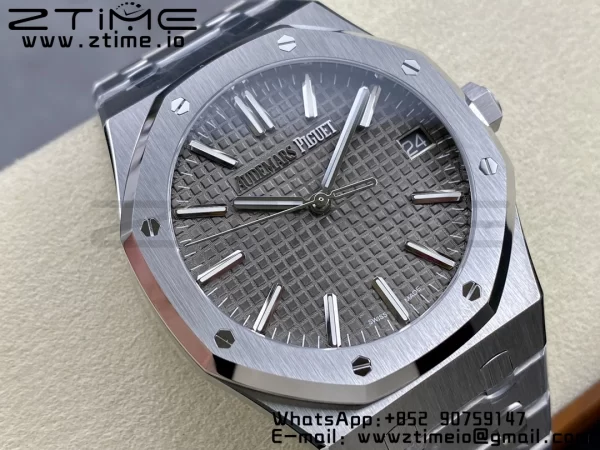AP Royal Oak 41mm 15510 "50th Anniversary" SS ZF 1:1 Best Edition Gray Textured Dial on SS Bracelet A4302 - Super Clone Watch | 1:1 Best Version