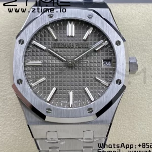 AP Royal Oak 41mm 15510 "50th Anniversary" SS ZF 1:1 Best Edition Gray Textured Dial on SS Bracelet A4302 - Super Clone Watch | 1:1 Best Version