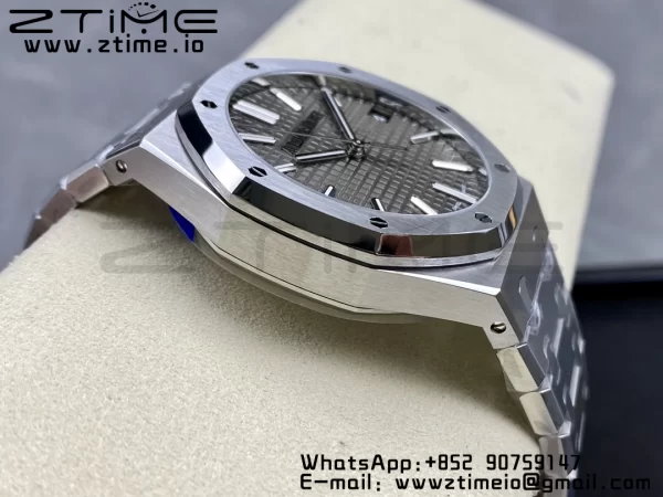 AP Royal Oak 41mm 15510 "50th Anniversary" SS ZF 1:1 Best Edition Gray Textured Dial on SS Bracelet A4302 - Super Clone Watch | 1:1 Best Version
