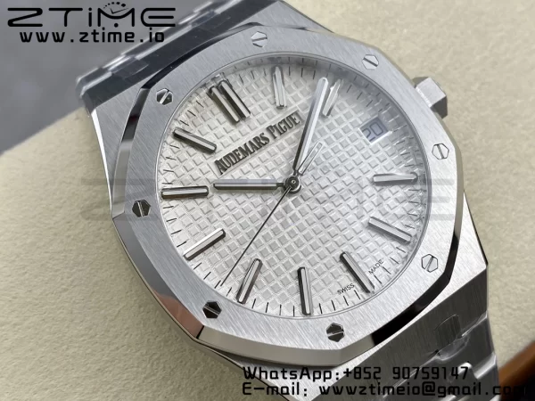 AP Royal Oak 41mm 15510 "50th Anniversary" SS ZF 1:1 Best Edition Gray Textured Dial on SS Bracelet A4302 - Super Clone Watch | 1:1 Best Version