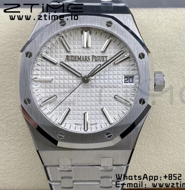 AP Royal Oak 41mm 15510 "50th Anniversary" SS ZF 1:1 Best Edition Gray Textured Dial on SS Bracelet A4302 - Super Clone Watch | 1:1 Best Version