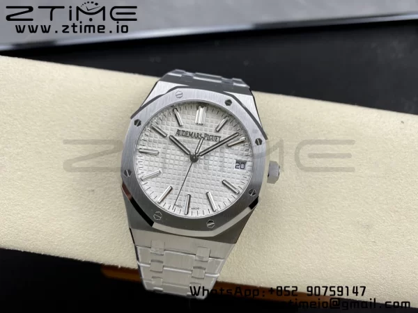 AP Royal Oak 41mm 15510 "50th Anniversary" SS ZF 1:1 Best Edition Gray Textured Dial on SS Bracelet A4302 - Super Clone Watch | 1:1 Best Version