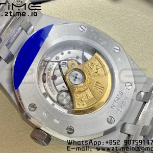 AP Royal Oak 41mm 15410 Frosted SS APSF 1:1 Best Edition Blue Textured Dial on SS Bracelet SA3120 Super Clone V3 - Super Clone Watch | 1:1 Best Version