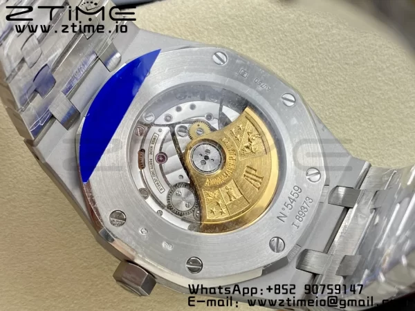 AP Royal Oak 41mm 15410 Frosted SS APSF 1:1 Best Edition Blue Textured Dial on SS Bracelet SA3120 Super Clone V3 - Super Clone Watch | 1:1 Best Version
