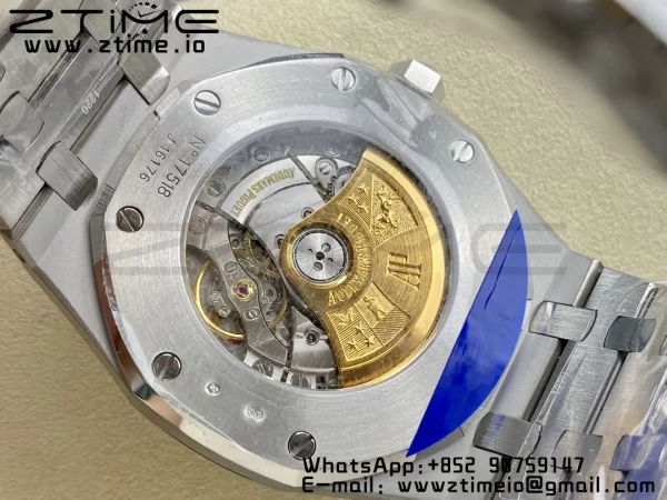 AP Royal Oak 37mm 15454 Frosted SS APSF 1:1 Best Edition White Textured Dial on Frosted SS Bracelet SA3120 Super Clone V2 - Super Clone Watch | 1:1 Best Version