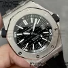 AP Royal Oak Offshore Diver 15703 ZF 1:1 Best Edition Black Dial on Black Rubber Strap SA3120 Super Clone V2 - Super Clone Watch | 1:1 Best Version