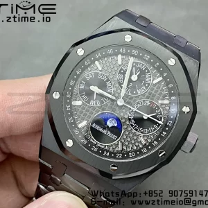 AP Royal Oak Perpetual Calendar 26579CE Black Ceramic APSF Best Edition σε μαύρο κεραμικό βραχιόλι A5134 (CHS) V3 - Super Clone Watch | 1:1 Best Version