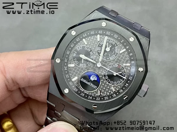 AP Royal Oak Perpetual Calendar 26579CE Black Ceramic APSF Best Edition σε μαύρο κεραμικό βραχιόλι A5134 (CHS) V3 - Super Clone Watch | 1:1 Best Version