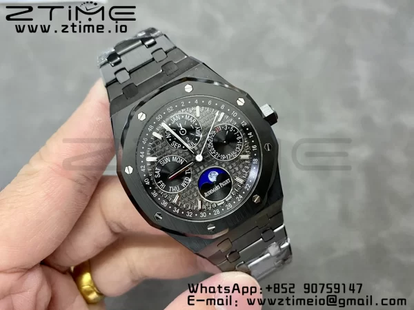 AP Royal Oak Perpetual Calendar 26579CE Black Ceramic APSF Best Edition σε μαύρο κεραμικό βραχιόλι A5134 (CHS) V3 - Super Clone Watch | 1:1 Best Version