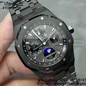 AP Royal Oak Perpetual Calendar 26579CE Black Ceramic APSF Best Edition on Black Ceramic Bracelet A5134 (CHS) V3 - Super Clone Watch | 1:1 Best Version