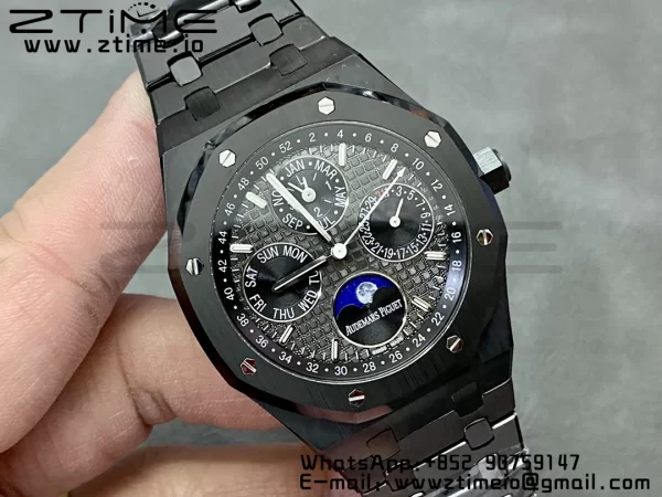 AP Royal Oak Perpetual Calendar 26579CE Black Ceramic APSF Best Edition σε μαύρο κεραμικό βραχιόλι A5134 (CHS) V3 - Super Clone Watch | 1:1 Best Version