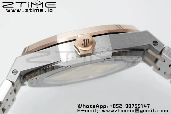 AP Royal Oak 37mm 15450 SS/RG APSF 1:1 Best Edition White Textured Dial on SS/RG Bracelet SA3120 Super Clone - Super Clone Watch | 1:1 Best Version
