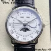 Blancpain Villeret 6654 SS Complicated Function OMF 1:1 Best Edition White Dial on Black Leather Strap A6654 V3 - Super Clone Watch | 1:1 Best Version