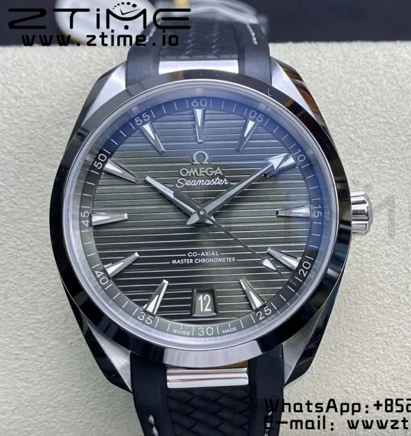 OMEGA Aqua Terra 150M Master Chronometers VSF 1:1 Best Edition Green Dial on Black Rubber Strap A8900 Super Clone - Super Clone Watch | 1:1 Best Version