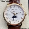 Blancpain Villeret 6654 SS/RG Complicated Function OMF 1:1 Best Edition White Dial on Brown Leather Strap A6654 V3 - Super Clone Watch | 1:1 Best Version