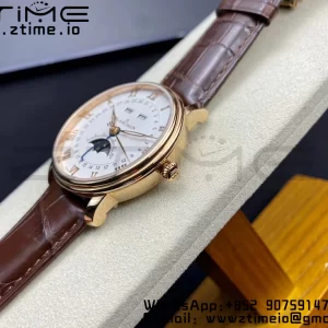 Blancpain Villeret 6654 SS/RG Complicated Function OMF 1:1 Best Edition White Dial on Brown Leather Strap A6654 V3 - Super Clone Watch | 1:1 Best Version