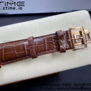 Blancpain Villeret 6654 SS/RG Complicated Function OMF 1:1 Best Edition White Dial on Brown Leather Strap A6654 V3 - Super Clone Watch | 1:1 Best Version