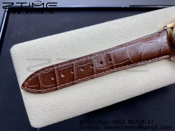 Blancpain Villeret 6654 SS/RG Complicated Function OMF 1:1 Best Edition White Dial on Brown Leather Strap A6654 V3 - Super Clone Watch | 1:1 Best Version