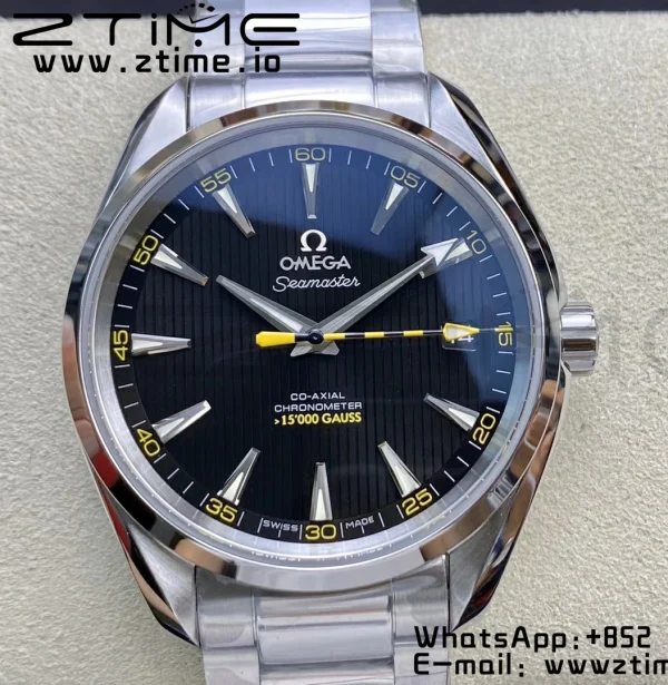 OMEGA Aqua Terra 150M 15,000 GAUSS VSF 1:1 Best Edition Black Textured Dial on SS Bracelet A8508 Super Clone - Super Clone Watch | 1:1 Best Version
