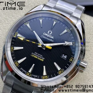 OMEGA Aqua Terra 150M 15,000 GAUSS VSF 1:1 Best Edition Black Textured Dial on SS Bracelet A8508 Super Clone - Super Clone Watch | 1:1 Best Version
