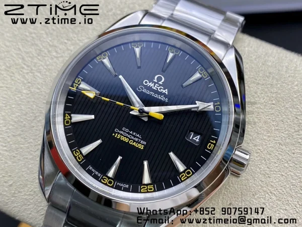 OMEGA Aqua Terra 150M 15,000 GAUSS VSF 1:1 Best Edition Black Textured Dial on SS Bracelet A8508 Super Clone - Super Clone Watch | 1:1 Best Version