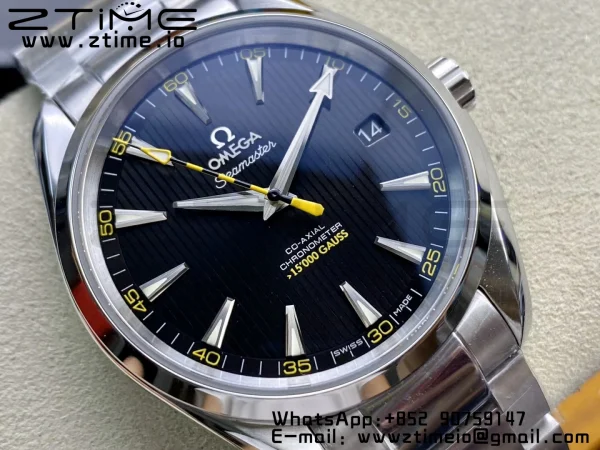 OMEGA Aqua Terra 150M 15,000 GAUSS VSF 1:1 Best Edition Black Textured Dial on SS Bracelet A8508 Super Clone - Super Clone Watch | 1:1 Best Version