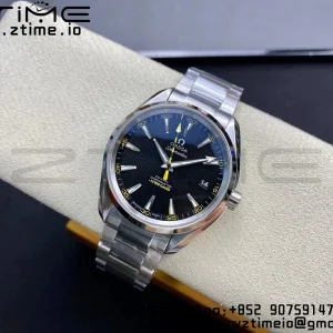 OMEGA Aqua Terra 150M 15,000 GAUSS VSF 1:1 Best Edition Black Textured Dial on SS Bracelet A8508 Super Clone - Super Clone Watch | 1:1 Best Version