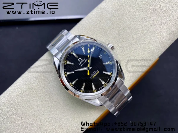 OMEGA Aqua Terra 150M 15,000 GAUSS VSF 1:1 Best Edition Black Textured Dial on SS Bracelet A8508 Super Clone - Super Clone Watch | 1:1 Best Version