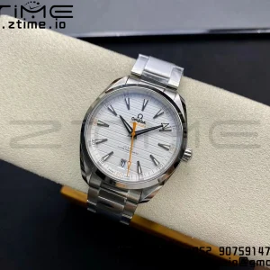 OMEGA  Aqua Terra 150M Master Chronometers VSF 1:1 Best Edition White Dial Orange Hand on SS Bracelet A8900 Super Clone - Super Clone Watch | 1:1 Best Version