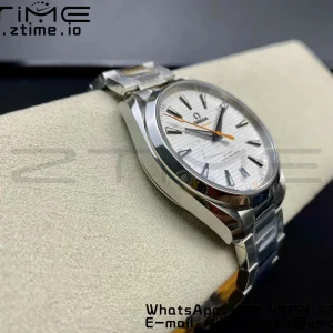 OMEGA  Aqua Terra 150M Master Chronometers VSF 1:1 Best Edition White Dial Orange Hand on SS Bracelet A8900 Super Clone - Super Clone Watch | 1:1 Best Version