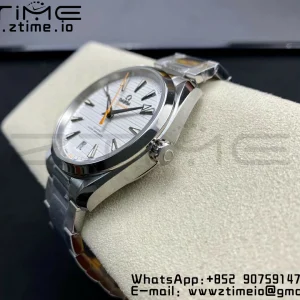 OMEGA  Aqua Terra 150M Master Chronometers VSF 1:1 Best Edition White Dial Orange Hand on SS Bracelet A8900 Super Clone - Super Clone Watch | 1:1 Best Version