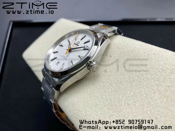 OMEGA  Aqua Terra 150M Master Chronometers VSF 1:1 Best Edition White Dial Orange Hand on SS Bracelet A8900 Super Clone - Super Clone Watch | 1:1 Best Version