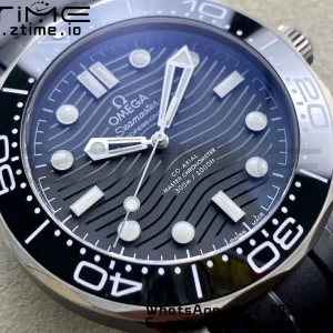 OMEGA Seamaster Diver 300M Real Ceramic Case VSF 1:1 Best Edition με μαύρο λουράκι από καουτσούκ A8806 V2 - Super Clone Watch | 1:1 Best Version
