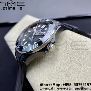 OMEGA Seamaster Diver 300M Real Ceramic Case VSF 1:1 Best Edition με μαύρο λουράκι από καουτσούκ A8806 V2 - Super Clone Watch | 1:1 Best Version