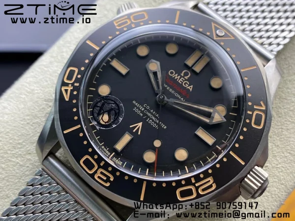 OMEGA Seamaster 300 "No Time to Die" Limited Edition VSF 1:1 Best Edition on SS Mesh Bracelet A8806 V5 - Super Clone Watch | 1:1 Best Version