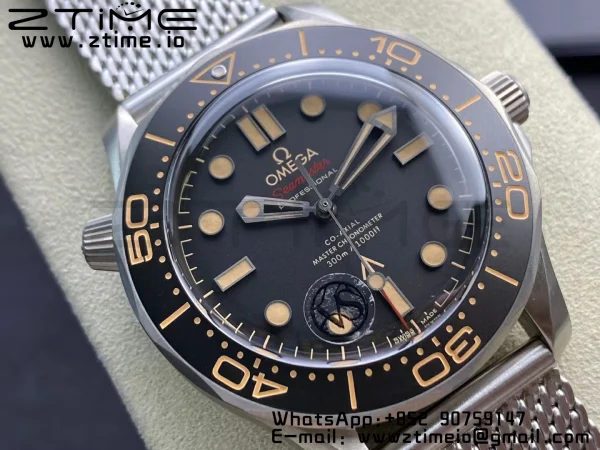 OMEGA Seamaster 300 "No Time to Die" Limited Edition VSF 1:1 Best Edition on SS Mesh Bracelet A8806 V5 - Super Clone Watch | 1:1 Best Version