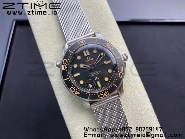 OMEGA Seamaster 300 "No Time to Die" Limited Edition VSF 1:1 Best Edition on SS Mesh Bracelet A8806 V5 - Super Clone Watch | 1:1 Best Version