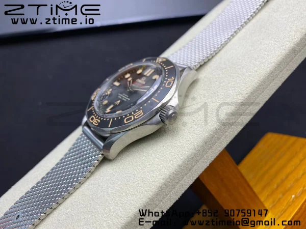 OMEGA Seamaster 300 "No Time to Die" Limited Edition VSF 1:1 Best Edition on SS Mesh Bracelet A8806 V5 - Super Clone Watch | 1:1 Best Version
