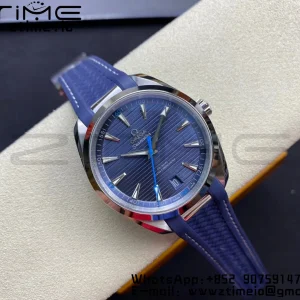 OMEGA Aqua Terra 150M Master Chronometers VSF 1:1 Best Edition Blue Dial on Blue Rubber Strap A8900 Super Clone - Super Clone Watch | 1:1 Best Version