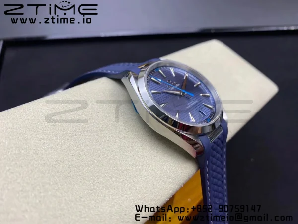 OMEGA Aqua Terra 150M Master Chronometers VSF 1:1 Best Edition Blue Dial on Blue Rubber Strap A8900 Super Clone - Super Clone Watch | 1:1 Best Version